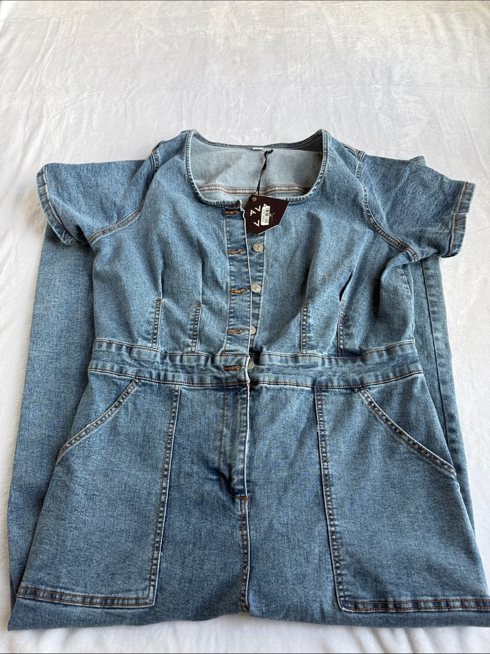 Ava & Viv Women’s Button up Jump Suit NWT - Picture 4 of 9